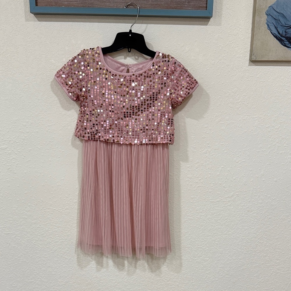 Wonder Nation Sparkling Pink Tulle Dress